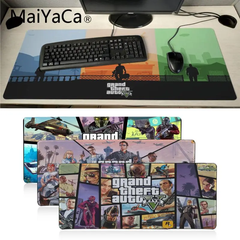 

Maiyaca GTA 5 wallpaper Beautiful Anime Mouse Mat gaming mouse pad xl Speed Keyboard Mouse mat Laptop PC notebook desk pad
