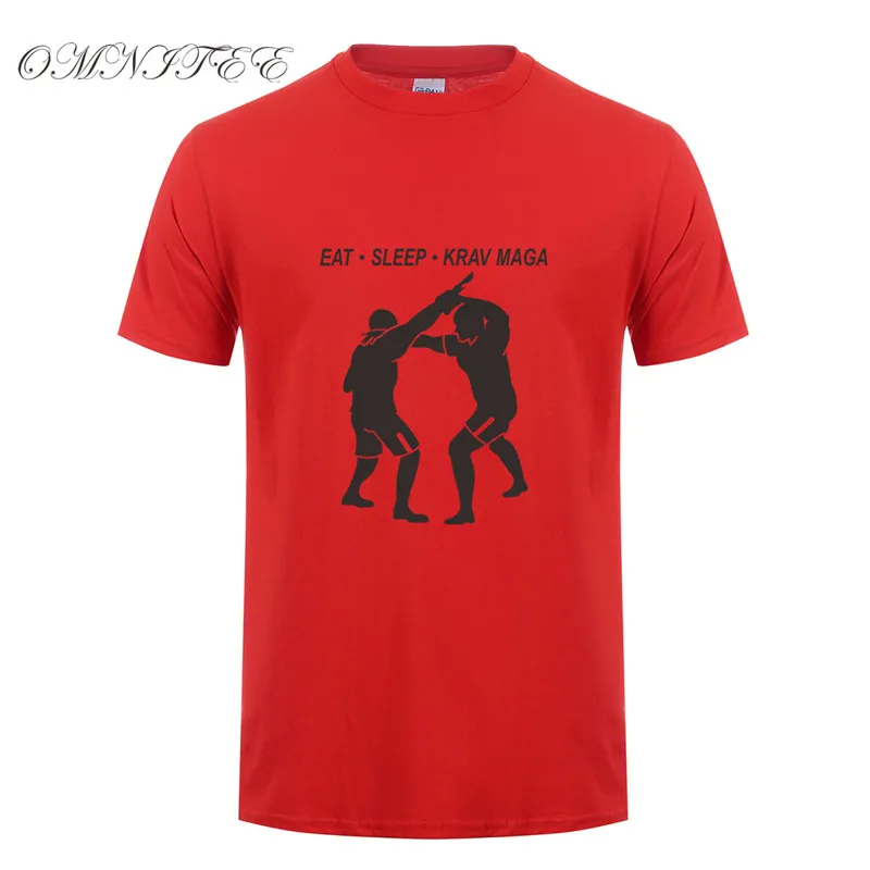 Модная новинка футболка Eat Sleep Krav Maga Мужская игровая хлопковые мужские футболки с