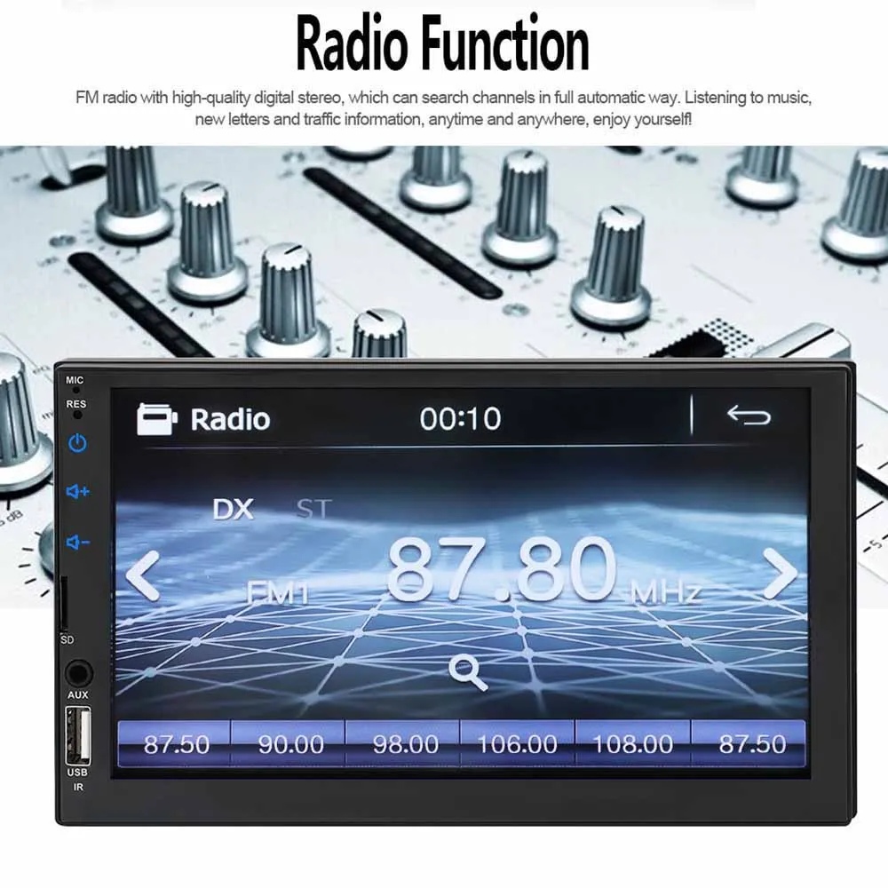 AMPrime 2din автомобильный радиоприемник 7 &quotсенсорный экран MP5 плеер Bluetooth USB AUX TF