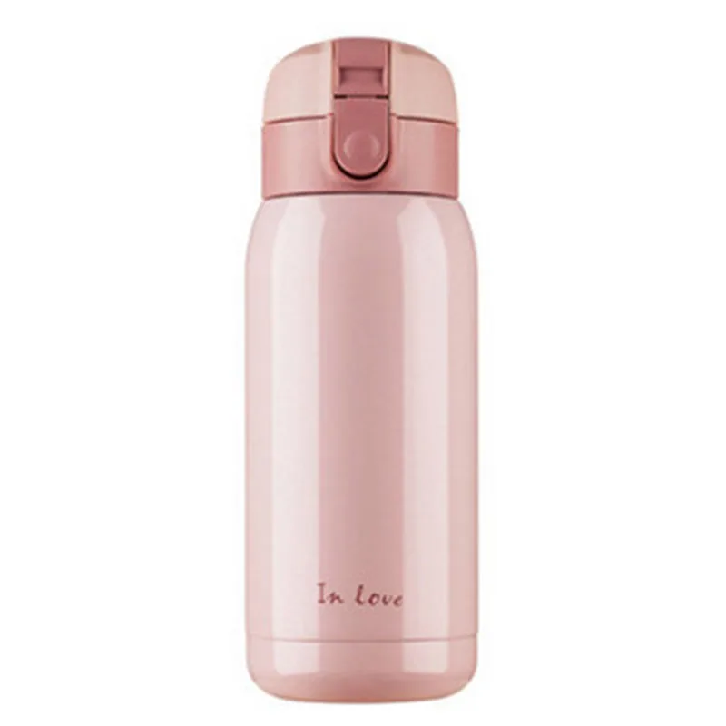 pink 280ML Мини из нержавеющей стали большой живот термос бутылка 200 мл 280 мл - Цвет: pink 280ML