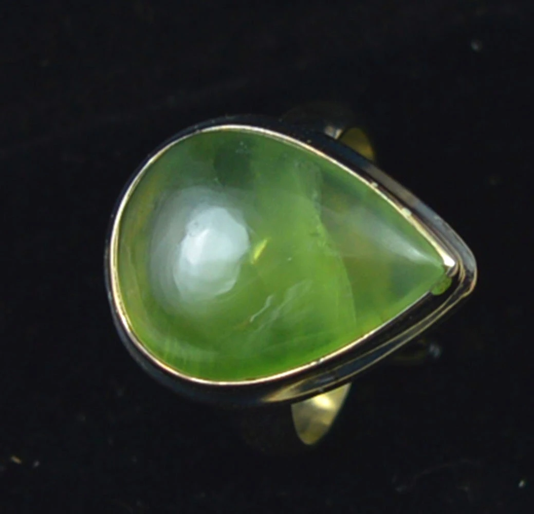 Lovegem подлинный Prehnite кольцо 925 пробы серебро, размер: 8,25, AR0168
