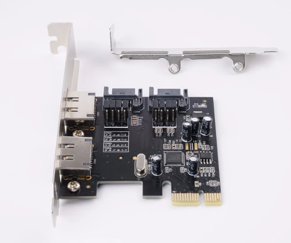 ORICO PCI-E для SATA3.0 и eSATA Плата расширения ASM1061 чип PCI-E X1 для SATA и ESATA Поддержка 6 Гбит/с NCQ протокол