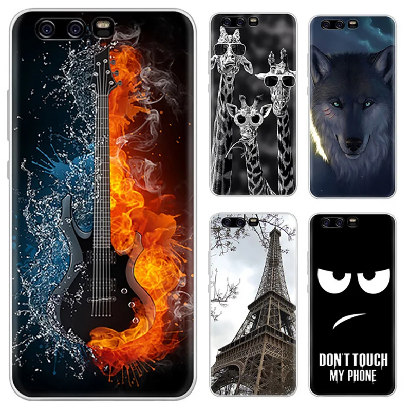 Bili-fox Мягкий ТПУ чехол для Huawei P10 Красочный мультфильм живопись задняя крышка