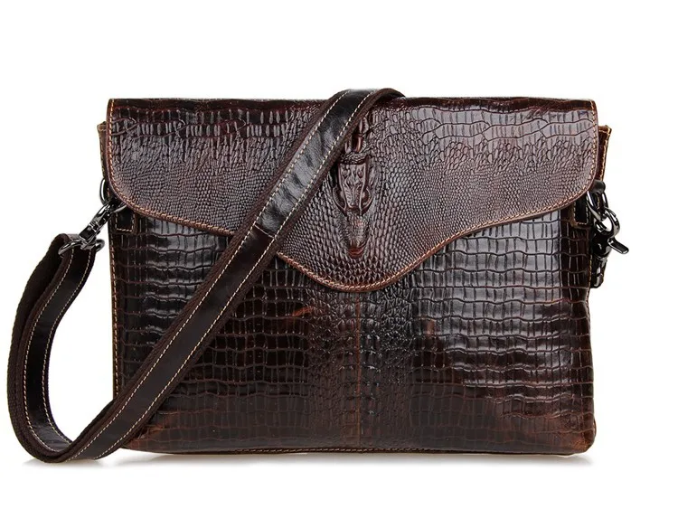 

Nesitu Crocodile Pattern 2017 New Small Real Skin Genuine Leather Men Messenger Bags Leather Bags For Men #M7267