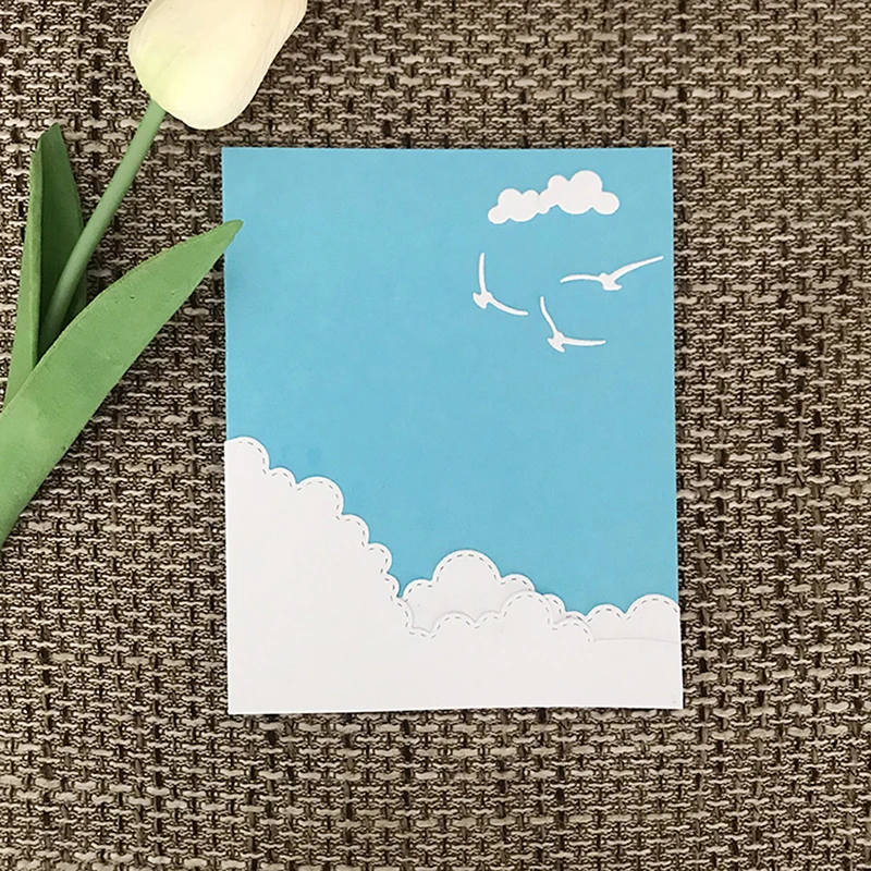 1 комплект в облаках птица металлический Трафаретный вырубной штамп DIY