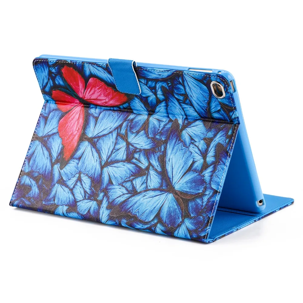 Чехол из искусственной кожи с синей бабочкой и подставкой для iPad Air 2 3 4 Mini 1 3|ipad mini