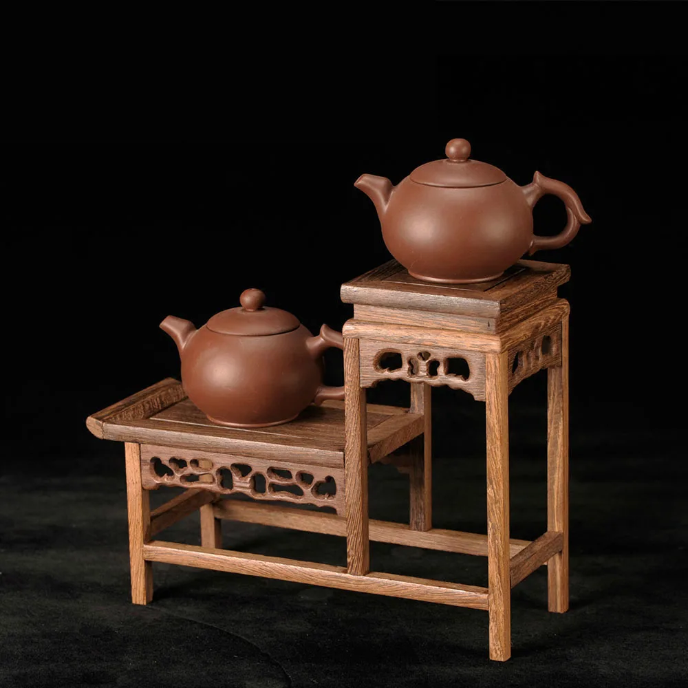 Wenge Wood Teapot Tea shelf rack small wooden wood level Curio Cabinet base | Дом и сад