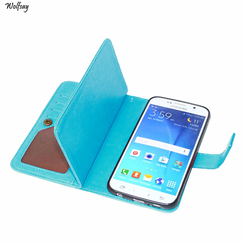 Чехол-книжка Wolfsay для Samsung Galaxy S6 роскошный кожаный чехол-бумажник в стиле ретро G9200