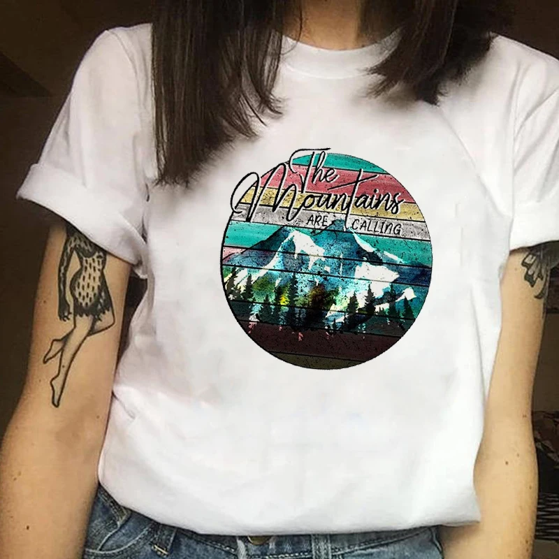 Женская одежда с принтом женская летняя футболка коротким рукавом Повседневная