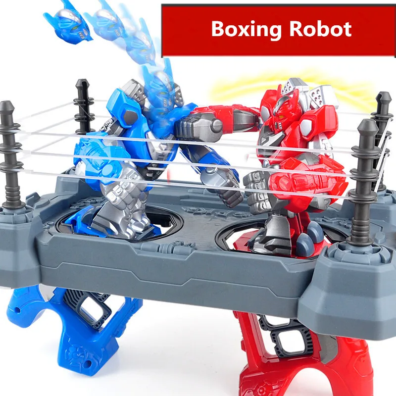 

2pcs RC battle robot &2 players PK Mode/Remote Control RC VS Fighting Robot boxing Robot toys for children men Boxing Ring