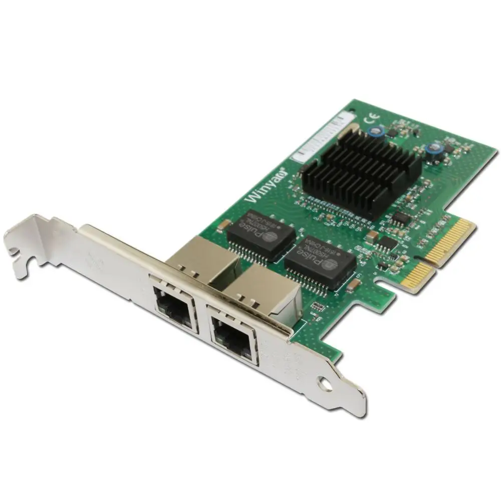 Winyao WY576T PCIe X4 двойной Порты и разъёмы серверный адаптер Медь RJ45 Gigabit 1000 Мбит/с Ethernet сетевой карты для 82576 E1G42ET lan