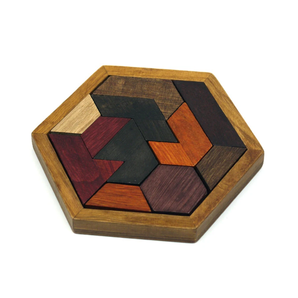 Детская игрушка в виде геометрических фигур деревянный пазл Танграм из