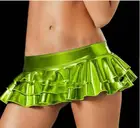 5 шт., блестящая мини-юбка из искусственной кожи, 5 цветов