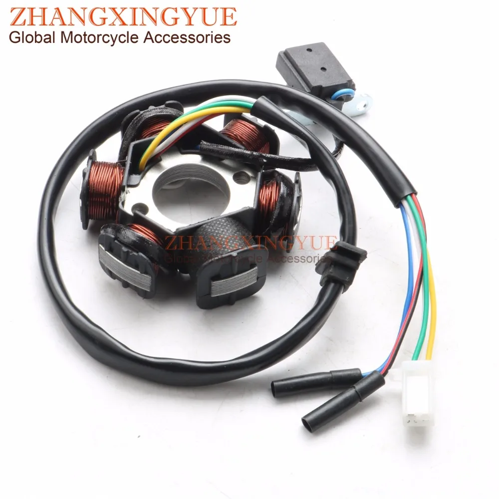 6 катушечный Магнитный Статор для SYM ORBIT 125 GY6 125cc 150cc 152QMI 157QMJ SCOOTER ATV 31120 M92 0012|Ножные