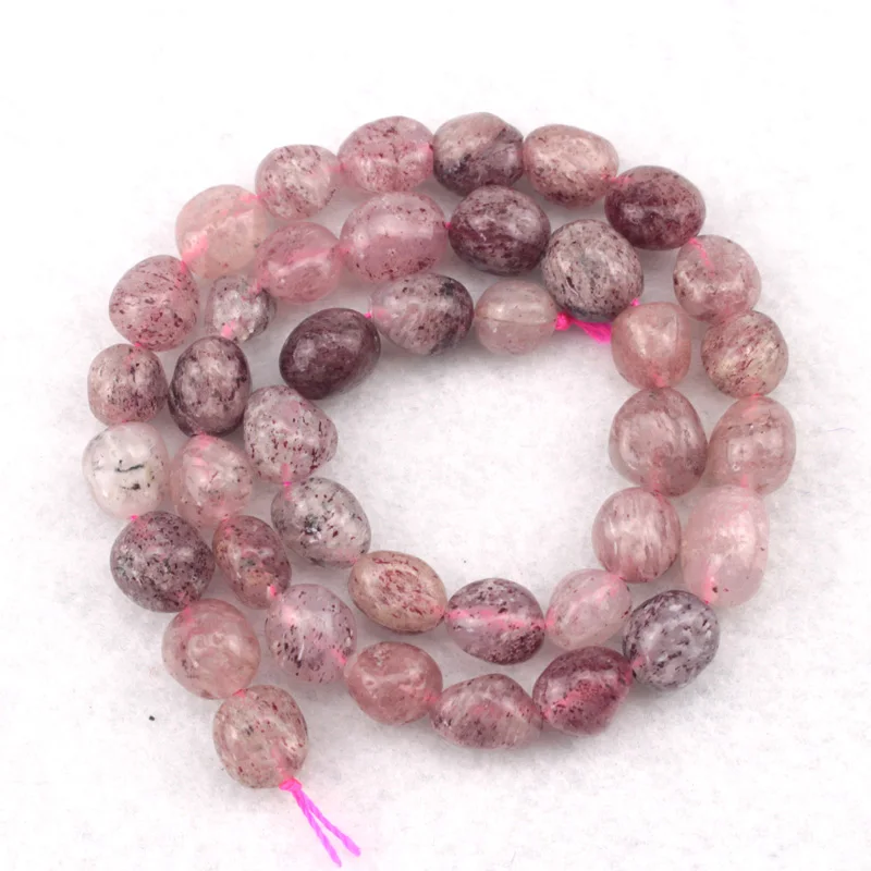 

8-10mm strawberry quartz beads natural stone beads DIY loose beads for jewelrry making strand 15 inches wholesale !