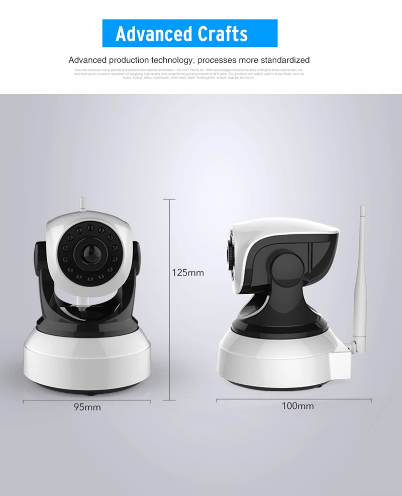 НЕО COOLCAM HD 720P камера беспроводная Wi-Fi двухсторонняя камера видеонаблюдения Ночная камера безопасности P2P сеть внутренний детский монитор