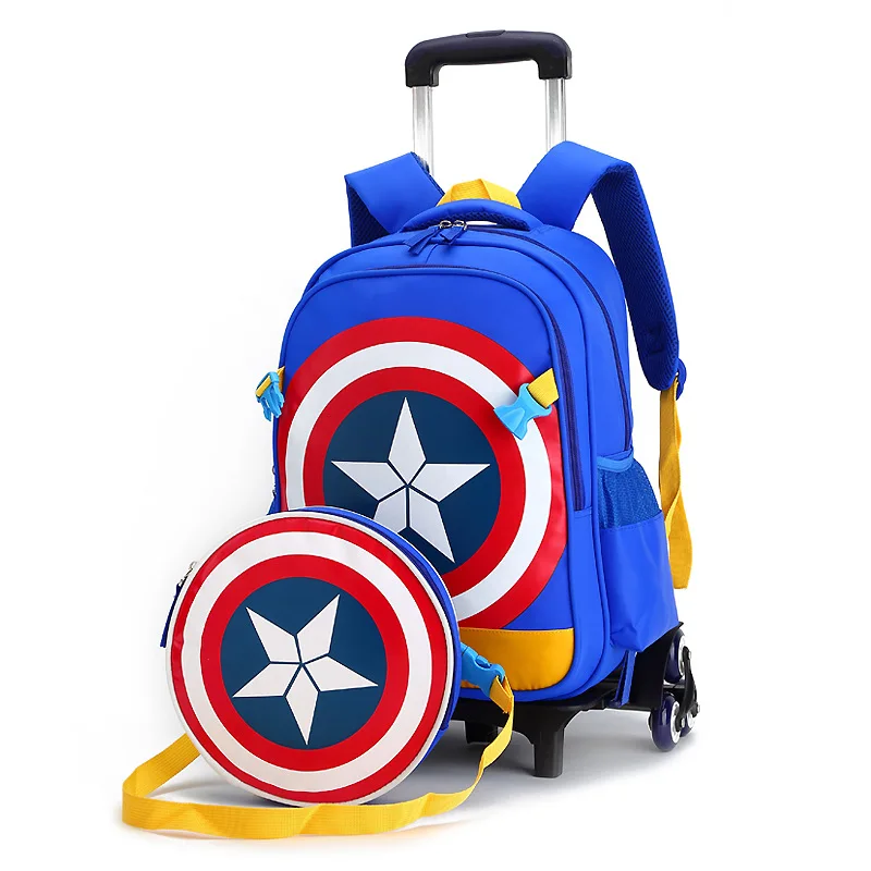 Детская сумка на колесиках для учеников начальной школы, рюкзак для книг, рюкзак для мальчиков и девочек 1-4 классов, сумки на плечо