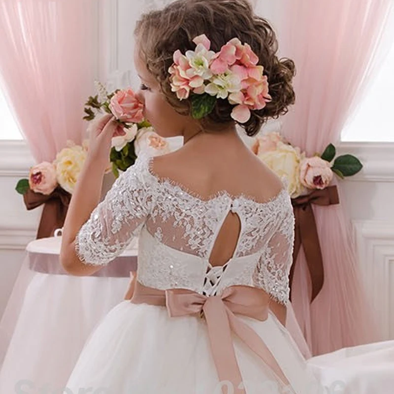 Высококачественные платья для девочек с цветочным принтом кружевные коротким