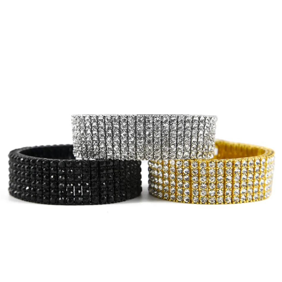 Браслет UWIN в стиле хип-хоп мужской Ювелирное Украшение на запястье 6 рядов цвета