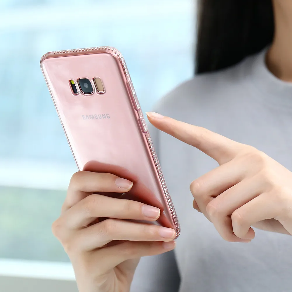 KISSCASE чехол со стразами для samsung S9 A3 A5 A7 J3 J5 J7 2016 2017 Блестящий ТПУ Galaxy Note 9 S8 Plus| |