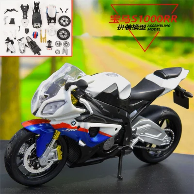 as the picture Brinquedos Diy сборка модель мотоцикла Игрушка Kawasaki несколько стилей 1:12 головоломка для ребенка подарок или коллекция - Цвет: as the picture