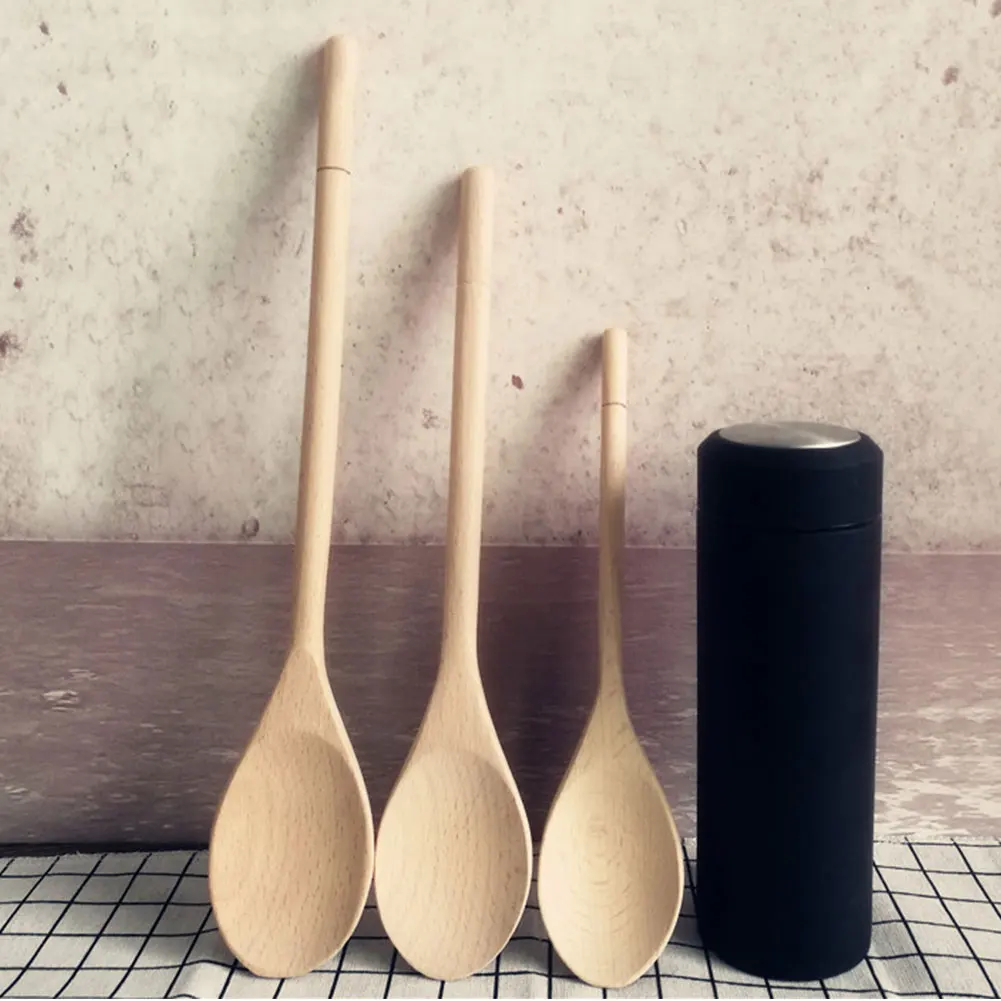 5 шт. кухонный ужин с длинной ручкой здоровая суповая посуда ложка набор