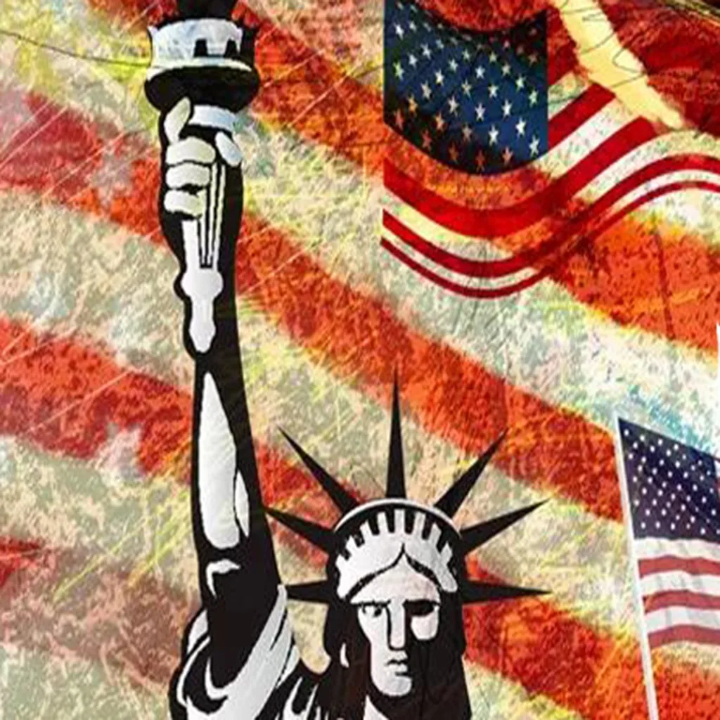 Американская Статуя Свободы футболка для мужчин США Indenpence с буквенным принтом