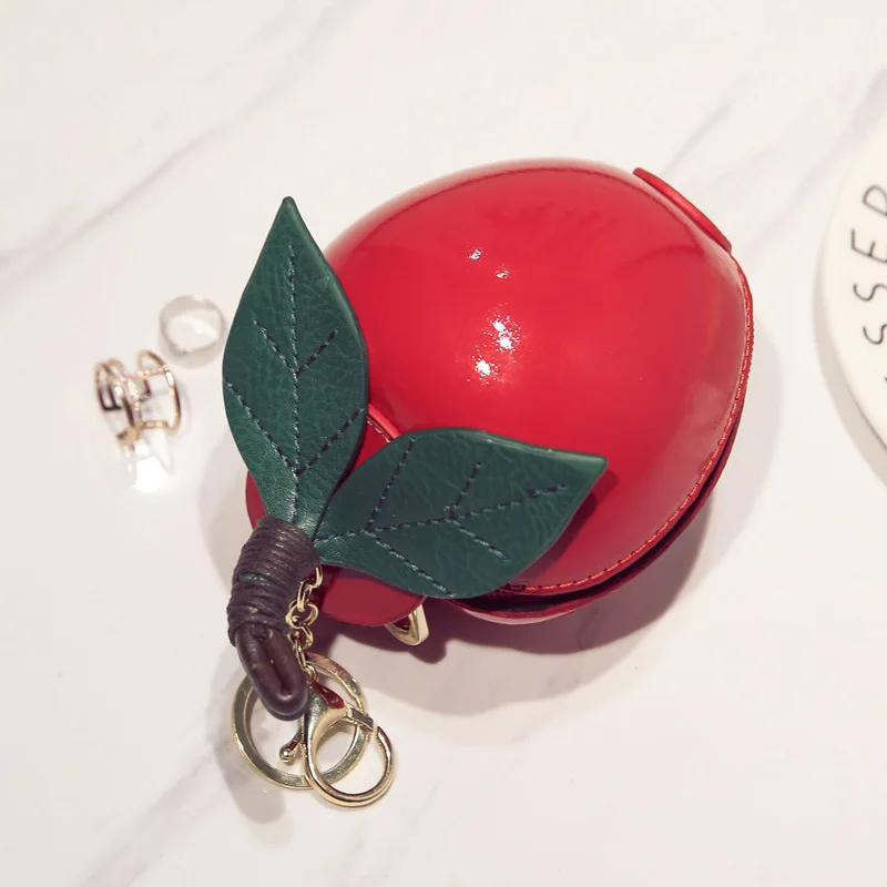 New Personality Green Apple Coin Purse Red Shape Key Chain Pendant Women Bag Purses | Багаж и сумки