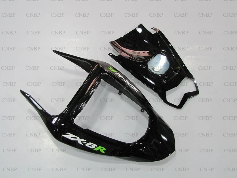 Ninja Zx 6r 2003 2004 Обтекатель Zx6r обтекатель Наборы ниндзя Черный Зеленый каркас