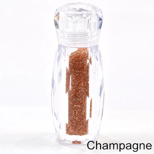 Champagne 1 бутылка Кристальный гравий многоцветный Мини Pixie стразы горячей фиксации Стразы кругу проложен Микро Циркон блеск для ногтей украшение B3760 - Цвет: Champagne