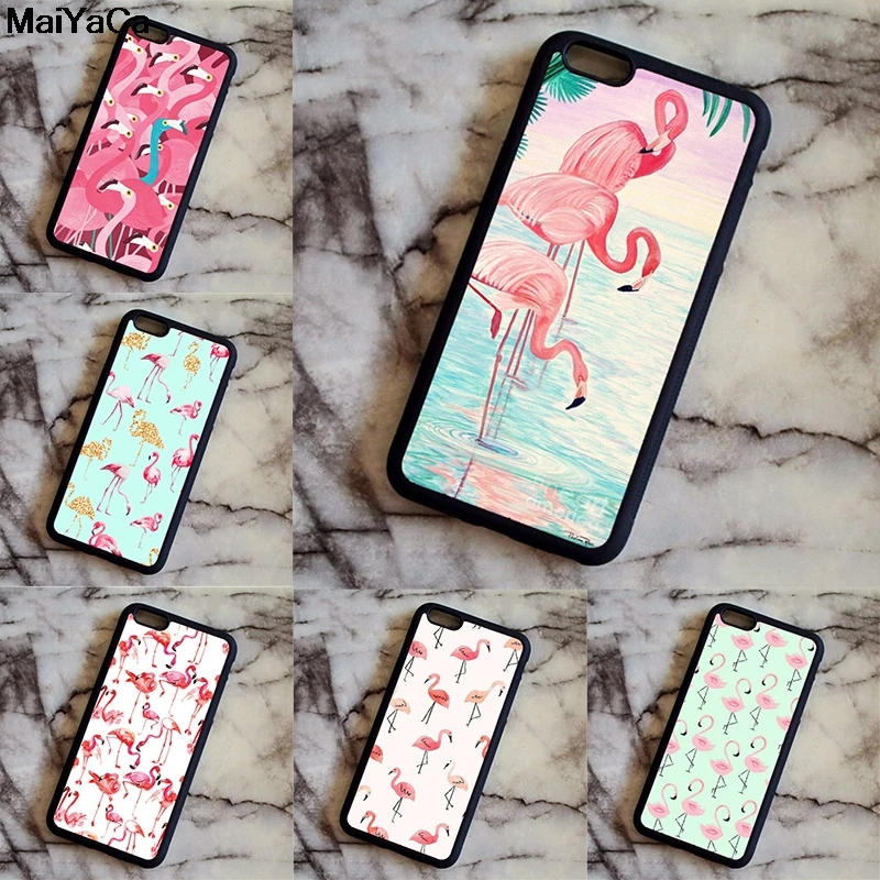 MaiYaCa модное окно с изображением сердца фламинго для iPhone 4S SE 5C 5S 6S 7 8 Plus X XR XS MAX