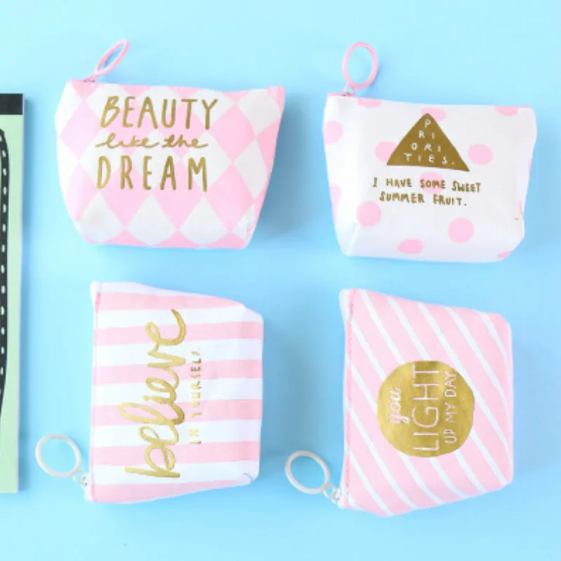 2019 hot cloth mini wallet for cute girls creative letter geometry small fresh zipper coin pouch women key card case purses | Багаж и