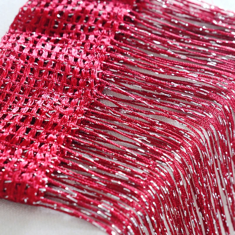 Блестящая струнная занавеска занавески оконные комнаты делитель вуаль сетчатые