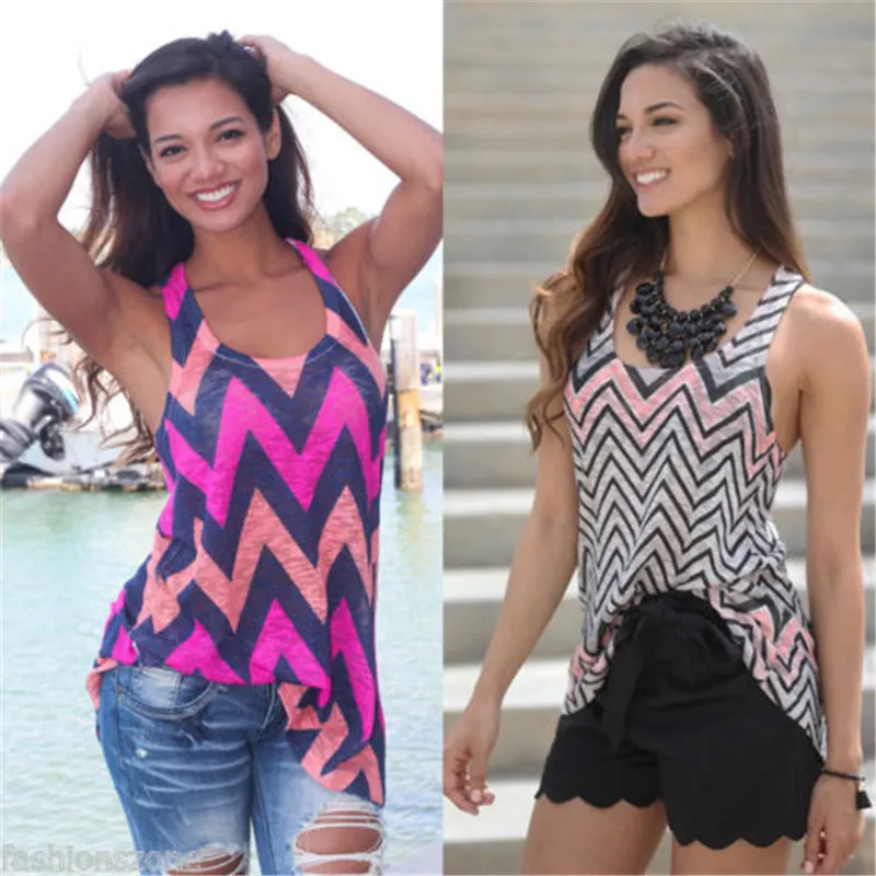 2019 Women Summer Vest Top Sleeveless Shirt Ripple Casual Tank Tops T-Shirt T Basic Tshirt | Женская одежда