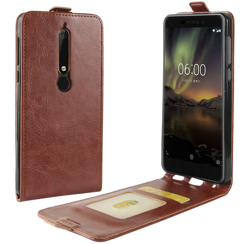 Кожаный чехол книжка WIERSS для Nokia 6 1 Plus 2018 2nd Gen TA 1054 кожаный в стиле ретро|case for