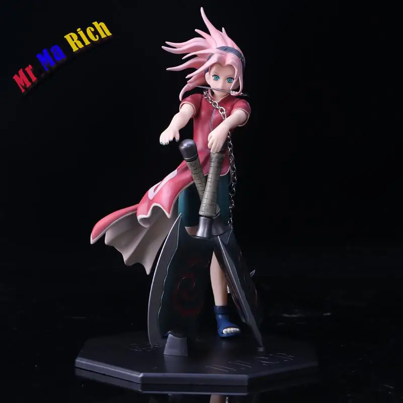 Аниме Shippuden Haruno Sakura Reviving Sharingan ПВХ фигурки Детские игрушки Brinquedos Коллекционная