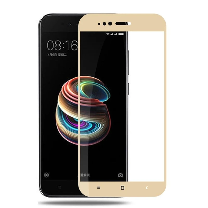 Защитная пленка для xiaomi mi 6X 5X полное покрытие закаленное Стекло для xio mi A1 mi A2 Экран протектор xiaomi mi A2 5X 1 6X glas - Цвет: gold