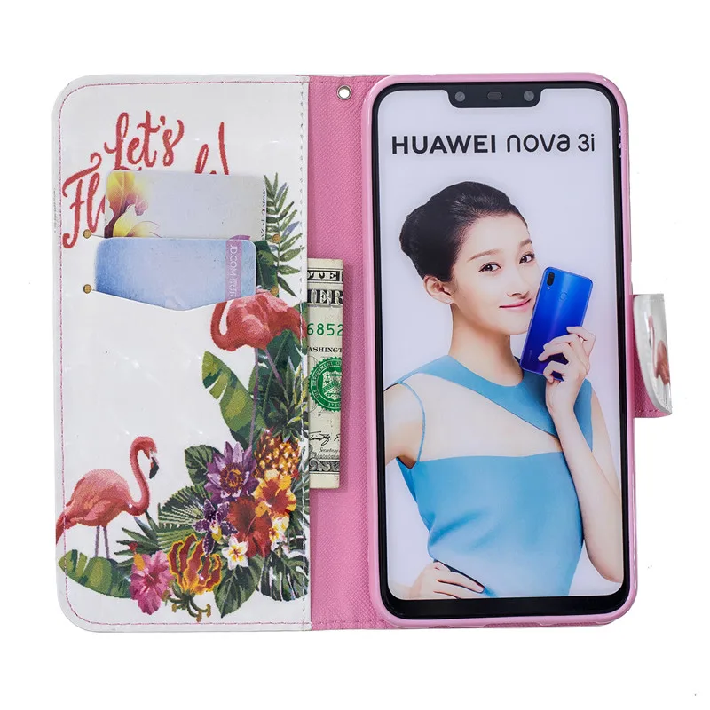 3D кожаный чехол для huawei P20 P30 Коврики 10 20 Lite Pro Nova 3i Y5 Psmart плюс Y6 Y7 откидная крышка для huawei 8A 8C 7A 7C