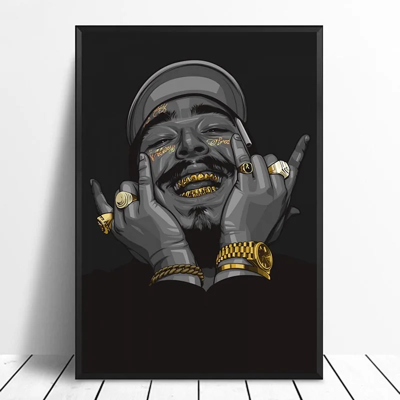 Post Malone хип хоп Рэп звезда музыкальный плакат настенная живопись масляная холст