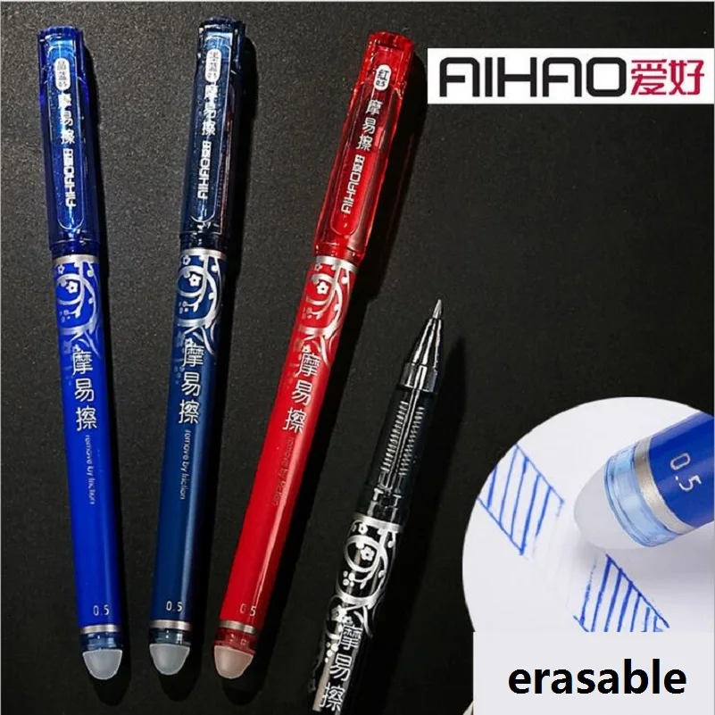 Aihao 4370 стираемая гелевая ручка 0 5 мм черный/синий/темно синий/красный офисные и
