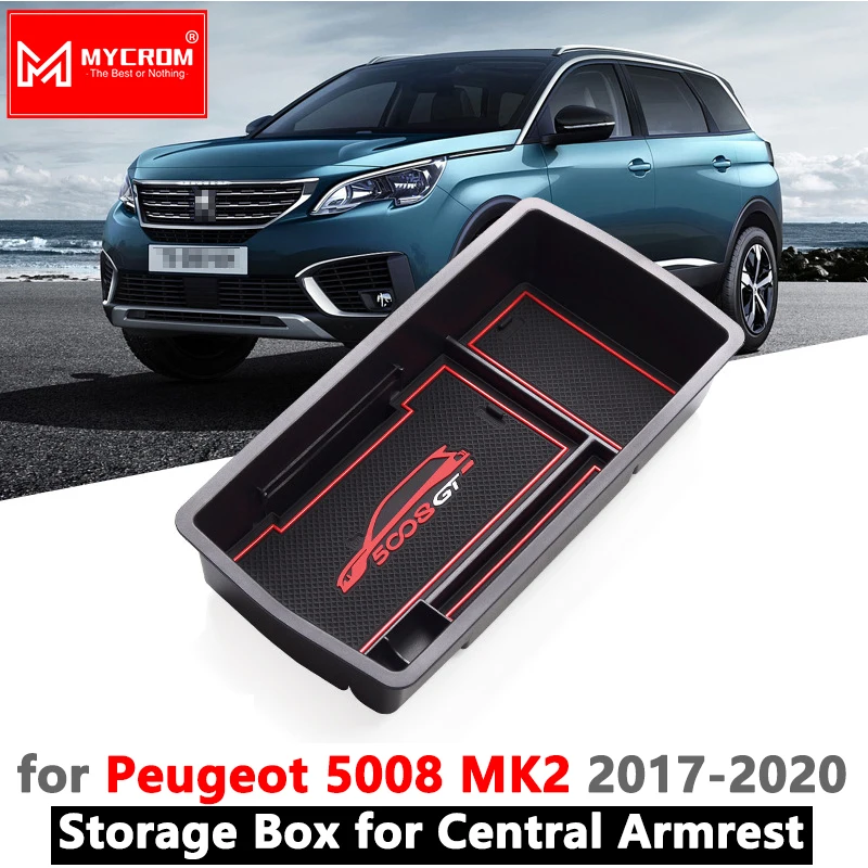 Ящик для хранения подлокотника органайзер Peugeot 5008 MK2 2017 2018 2019 2020 автомобильные