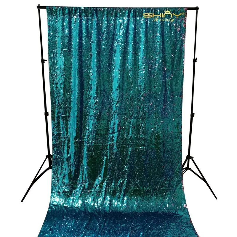 2FTX8FT 5 мм фон с пайетками шторы 2 шт. бирюзовый розовый Русалка рыбы Весы блесток