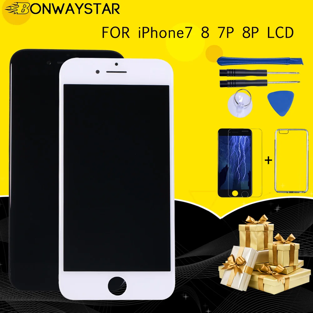 100% протестированный AAA + качественный ЖК-дисплей для iPhone 7 8 7P 8P 3D кодирующий