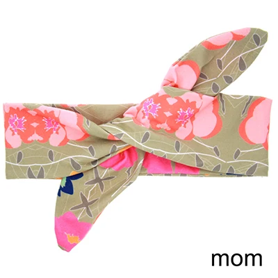 TWDVS Mom/Kids модная повязка на голову, эластичные резинки для волос с ушками для девочек, головные уборы для волос с бантом, хлопковые аксессуары для волос для женщин