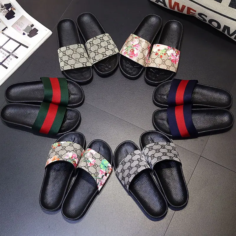 New 2017 Hot women Spring Printing flip flops Beach sandals fashion Bling slippers summer flats shoes woman flat | Обувь