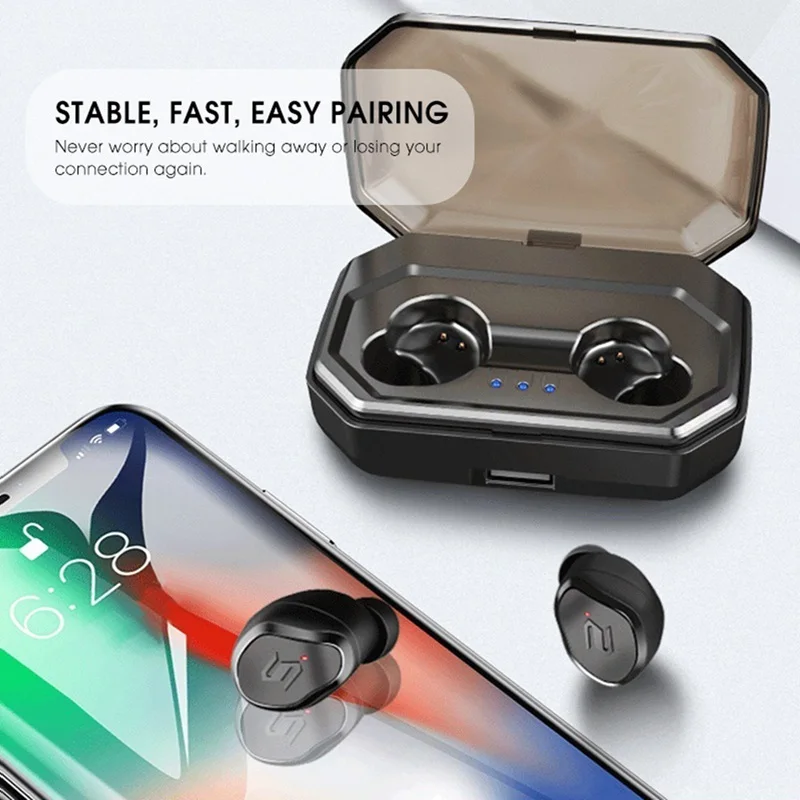 TWS-S8 Беспроводная bluetooth-гарнитура Touch Mini Новинка 5,0 спортивные наушники беспроводные бинауральные водонепроницаемые 3000 мАч зарядная коробка HIFI Звук