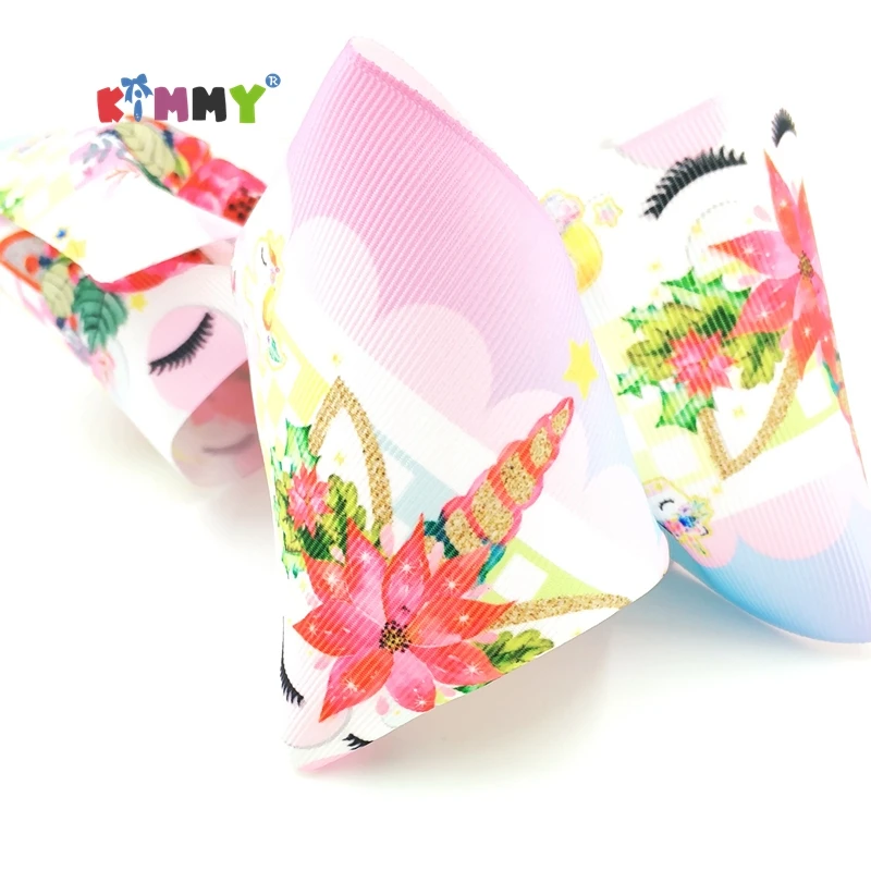 

8inch Girls Fashion Cartoon Ribbon Unicorn Hairpin Charm