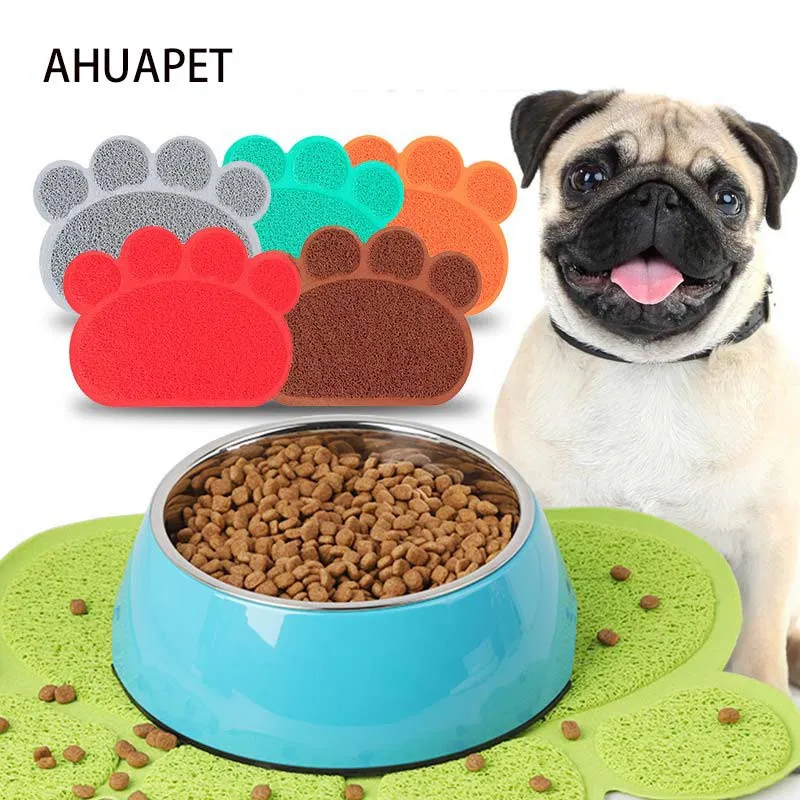 AHUAPET коврик для кормления собак и кошек милая лапа миска место кровать щенка