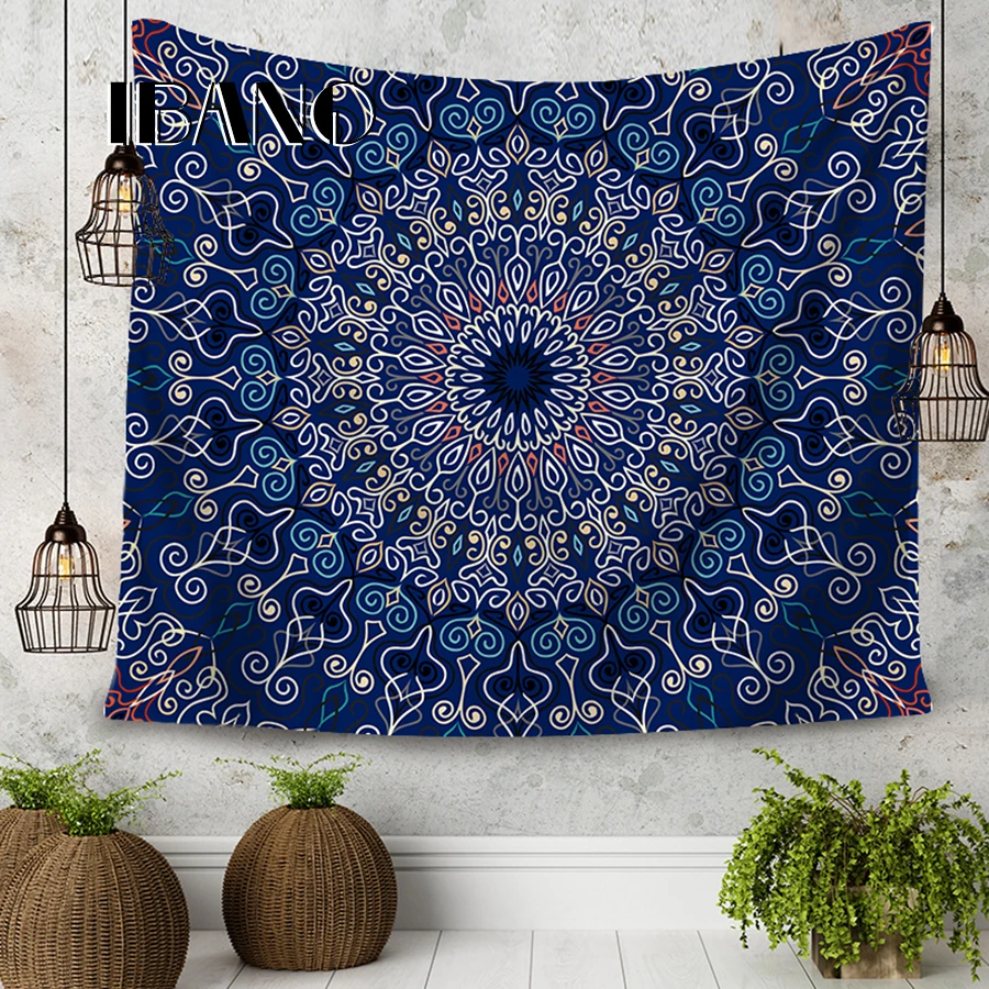 

IBANO Mandala Bohemia Tapestry Home Wall Art Hanging Mandalas Blanket Vintage Decoration for Bedroom Dorm Yoga Mat Tablecloth