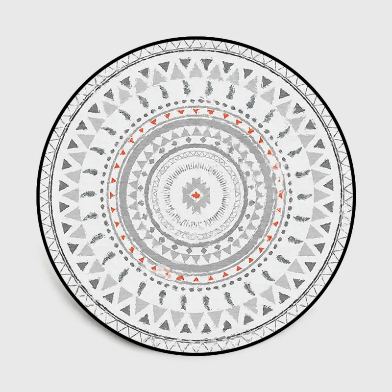 

simple Nordic geometric yellow gray carpet round area rugs bedroom living room rugs for children rooms tapetes alfombra soft